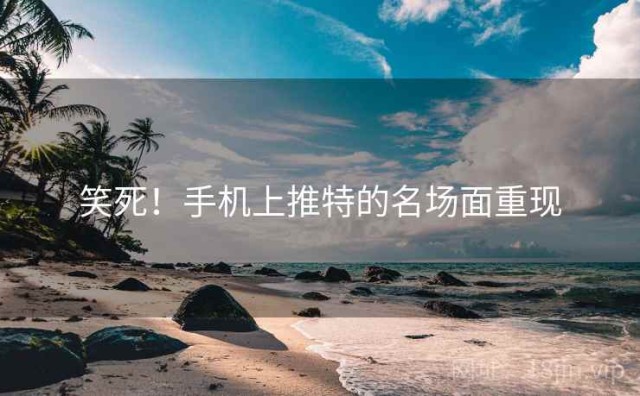 笑死！手机上推特的名场面重现